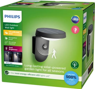Philips Tyla IR aurinkokennoseinävalaisin ulkokäyttöön 1,2 W