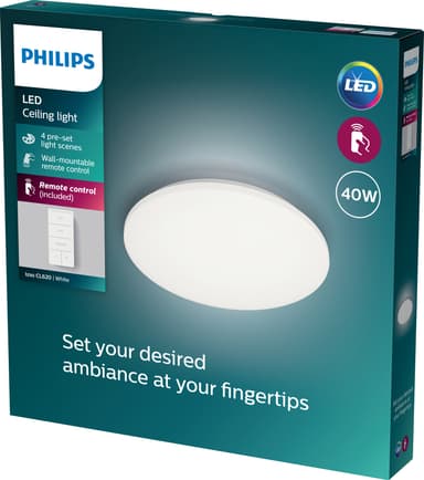 Philips Izso plafondi 40 W + kaukosäädin