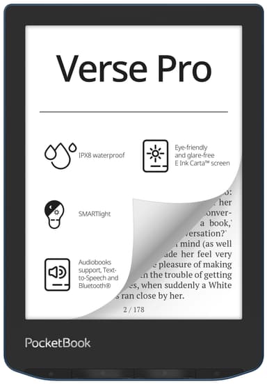 PocketBook Verse Pro e-kirjan lukulaite 16 GB (sininen)