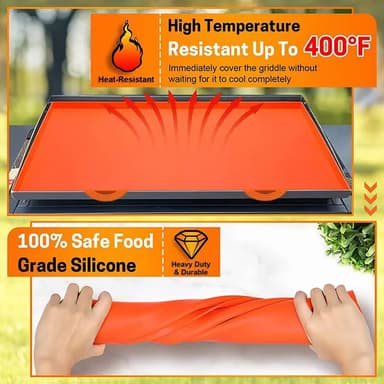 Griddle buddy grillmatta ugnsmatta hög temperaturbeständig för Blackstone Harmaa 22 inch