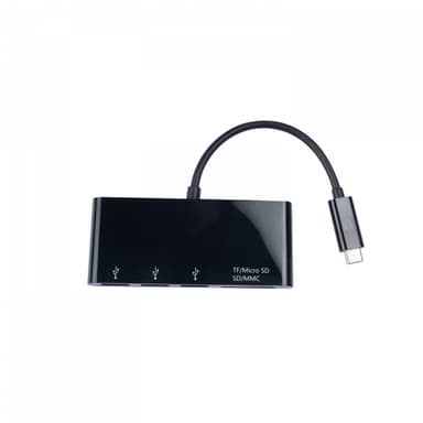 V7 V7UC3U-HUB-BLK-1E, USB 3.2 Gen 1 (3.1 Gen 1) Type-C, USB 3.2 Gen 1 (3.1 Gen 1