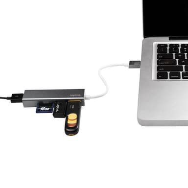 USB 3.0-hub USB-adapter USB-splitter med Micro SD/SD-kort Hopea