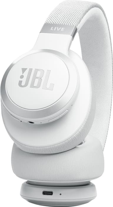 JBL Live 770NC langattomat around-ear kuulokkeet (valkoinen)