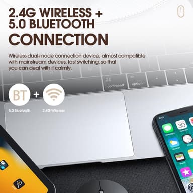 T-WOLF X2 ladattava 2.4G+Bluetooth-langaton hiiri tietokoneelle