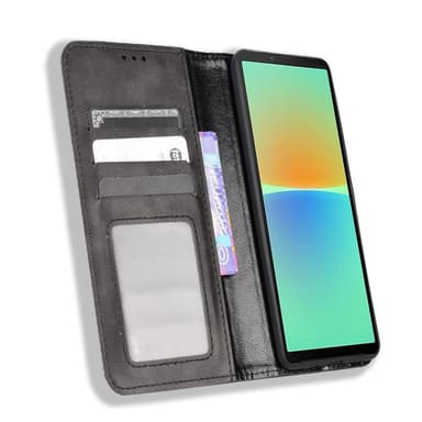 Lompakkoteline Käännettävä Puhelinkotelo Xperia 10 V:lle - Musta