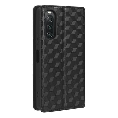 Rhombus Lompakkokotelo Sony Xperia 10 V - Musta