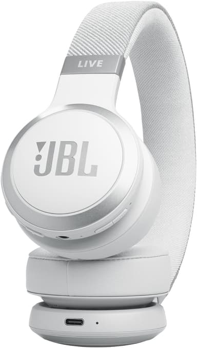 JBL Live 670NC langattomat on-ear kuulokkeet (valkoinen)