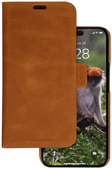 Dbramante1928 Lynge iPhone 15 lompakkokotelo (ruskea)