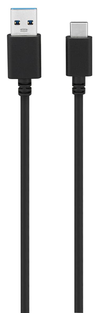 Goji 2.4A autolaturi USB A / USB C -kaapelilla (musta)