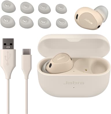 Jabra Elite 10 täysin langattomat in-ear kuulokkeet (kerma)