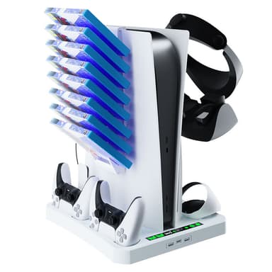 INF PS VR2 & PS5 latausaseman jäähdytysteline Valkoinen