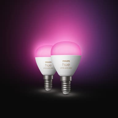 Philips Hue Luster LED lamppu WCA 5,1 W P45 E14 2 kpl