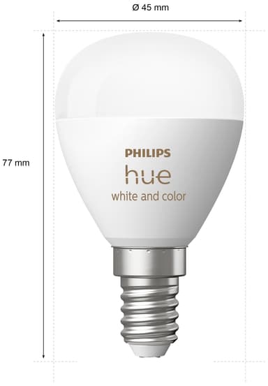 Philips Hue Luster LED lamppu WCA 5,1 W P45 E14