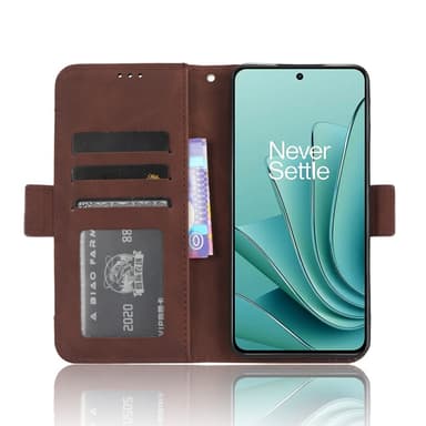 SKALO OnePlus Nord 3 5G / Ace 2V 6-lokeroa Lompakkokotelo - Ruskea