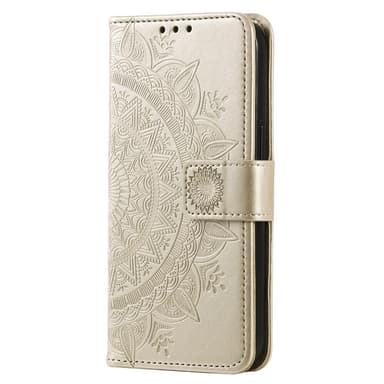 SKALO Sony Xperia 10 V Mandala lompakkokotelo - Kulta
