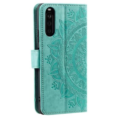 SKALO Sony Xperia 10 V Mandala lompakkokotelo - Turkoosi