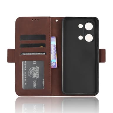SKALO OnePlus Nord 3 5G / Ace 2V 6-lokeroa Lompakkokotelo - Ruskea