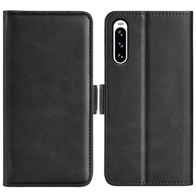 SKALO Sony Xperia 10 V Premium Wallet Lompakkokotelo - Musta
