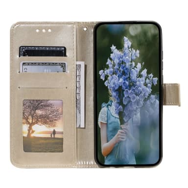 SKALO Sony Xperia 10 V Mandala lompakkokotelo - Kulta