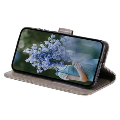 SKALO Sony Xperia 10 V Mandala lompakkokotelo - Harmaa