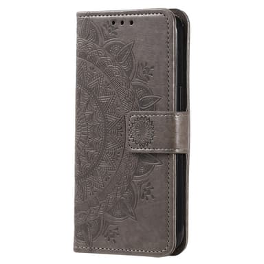 SKALO Sony Xperia 10 V Mandala lompakkokotelo - Harmaa