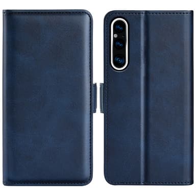 SKALO Sony Xperia 1 V Premium Wallet Lompakkokotelo - Sininen