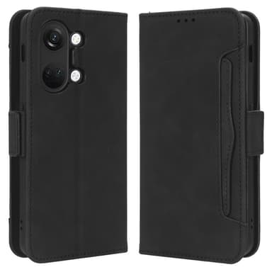 SKALO OnePlus Nord 3 5G / Ace 2V 6-lokeroa Lompakkokotelo - Musta