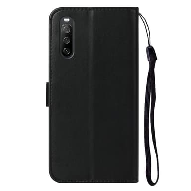 SKALO Sony Xperia 10 V Lompakkokotelo PU-nahkaa - Musta