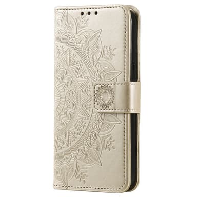 SKALO Samsung Xcover6 Pro 5G Mandala lompakkokotelo - Kulta