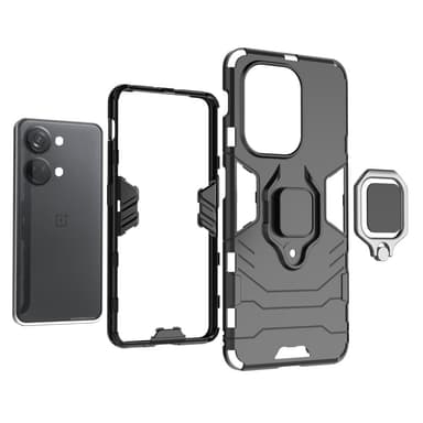 SKALO OnePlus Nord 3 5G / Ace 2V Armor Hybridi metallirengas kuori - Punainen