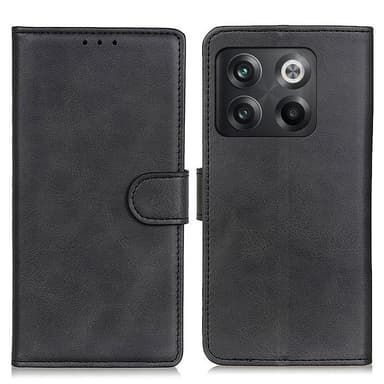 SKALO OnePlus 10T 5G Lompakkokotelo PU-nahkaa - Musta