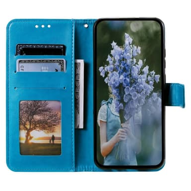 SKALO Sony Xperia 5 IV 5G Mandala lompakkokotelo - Sininen