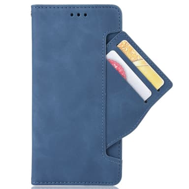 SKALO Motorola Moto G62 5G 6-lokeroa Lompakkokotelo - Sininen