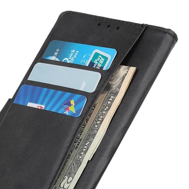SKALO OnePlus 10T 5G Lompakkokotelo PU-nahkaa - Musta