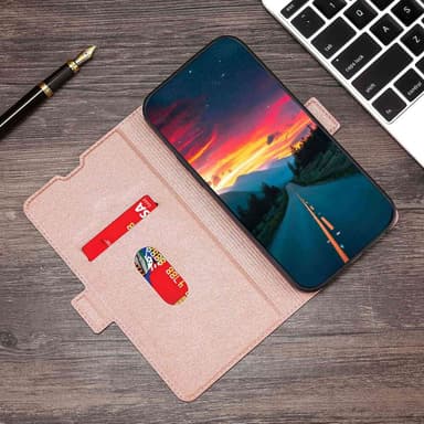 SKALO Asus Zenfone 9 5G Ultrathin Premium Wallet Case - Ruusukulta