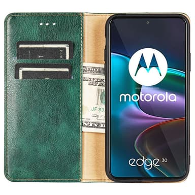 SKALO Motorola Edge 30 5G Lompakkokotelo PU-nahkaa - Ruusukulta