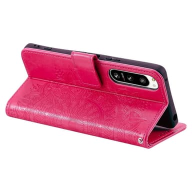 SKALO Sony Xperia 5 IV 5G Mandala lompakkokotelo - Cerise