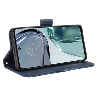 SKALO Motorola Moto G62 5G 6-lokeroa Lompakkokotelo - Sininen