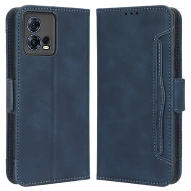 SKALO Motorola Edge 30 Fusion 5G 6-lokeroa Lompakkokotelo - Sininen