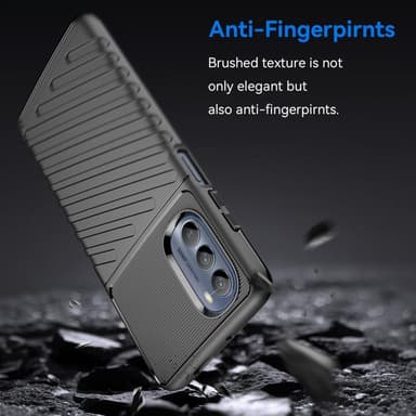 SKALO Motorola Moto G62 5G Armor Thunder Suojakuori - Musta