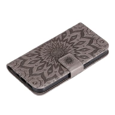 SKALO Motorola Edge 30 5G Mandala lompakkokotelo - Harmaa