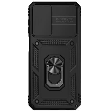 SKALO Samsung A23 5G Armor hybridi metallirengas kameran liukusäädin - - Musta