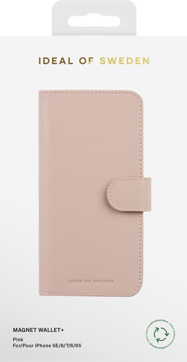 Ideal of Sweden Magnet Wallet+ iPhone SE/8/7 lompakkokotelo (pinkki)