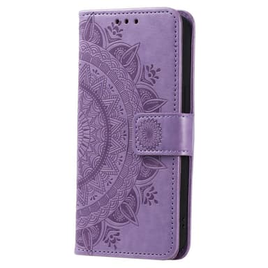 SKALO Sony Xperia 5 IV 5G Mandala lompakkokotelo - Violetti