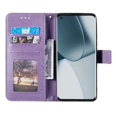 SKALO OnePlus 10T 5G Mandala lompakkokotelo - Violetti
