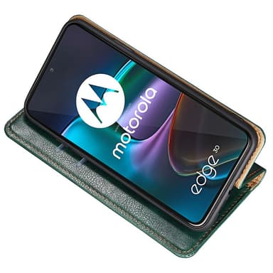 SKALO Motorola Edge 30 5G Lompakkokotelo PU-nahkaa - Ruusukulta