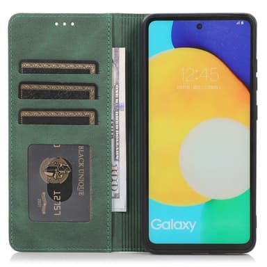 SKALO Samsung A23 5G Slim Premium Lompakkokotelo - Vihreä
