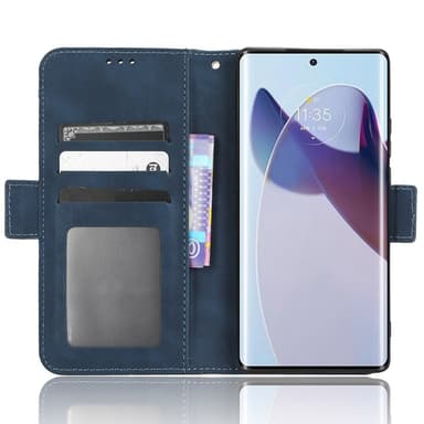 SKALO Motorola Edge 30 Ultra 5G 6-lokeroa Lompakkokotelo - Sininen