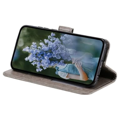 SKALO Sony Xperia 5 IV 5G Mandala lompakkokotelo - Harmaa