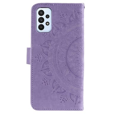 SKALO Samsung A23 5G Mandala lompakkokotelo - Violetti